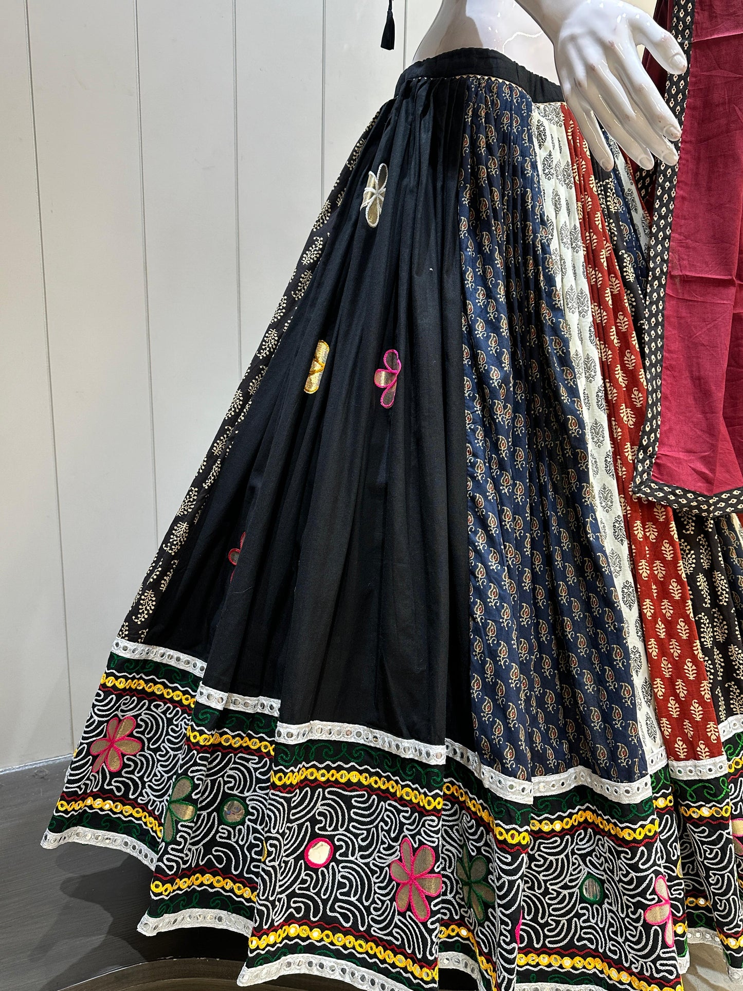 Original aari work chaniya choli with heavy gottaptti finishing 