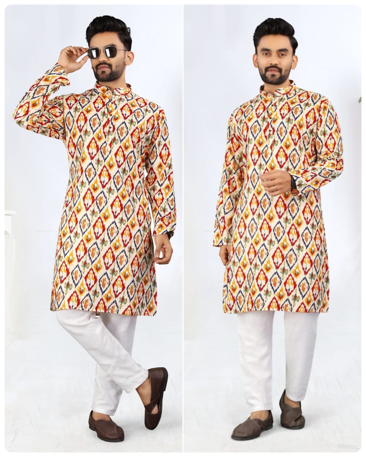 Printed kurta with foil print