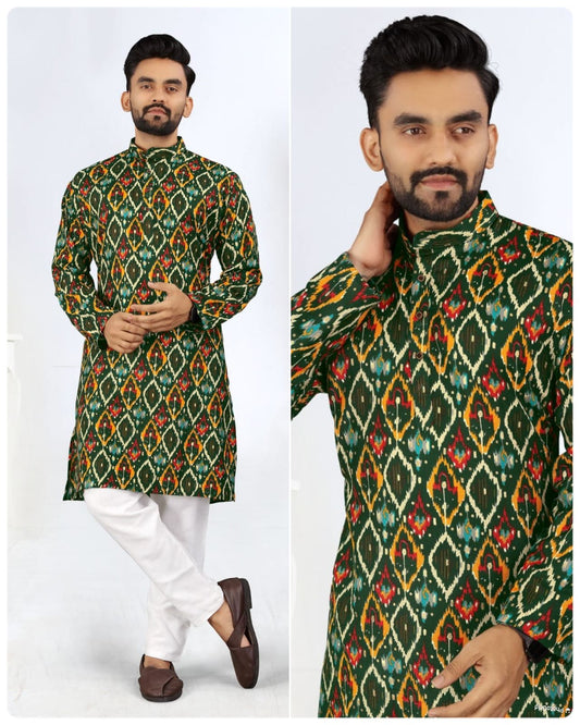 Printed kurta with foil print